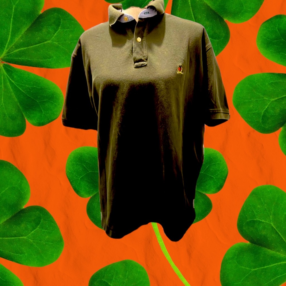Men’s Army Green Tommy Hilfiger Polo